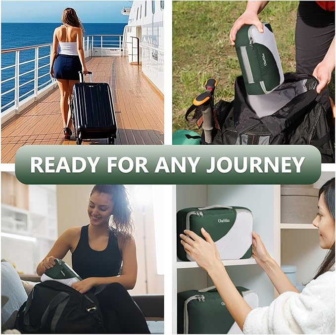 8 Set Packing Cubes for Travel, Gifts for Women Mom,Anti-Tearing Suitcase Organizer for Luggage with Shoe & Hanging Toiletry 