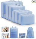 11 Set Packing Cubes for Travel, Gifts for Women Mom Kids, TSA Approved Bags for Makeup, Cosmetic, Toiletry, Suitcase Organiz