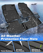 Sunsdrew Floor Mats for 2022-2026 Honda Civic Accessories (Include Sport, Not for Hybrid), for Acura Integra 2023-2025, All Weather Car Mats Front Rear 2 Rows TPE Rubber Raised Edge