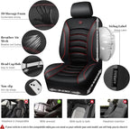 CAR PASS Comfortable 3D Foam Mesh Leather Car Seat Covers Front, Air Cool Mesh Breathable Front Seat Covers for Car, Universa