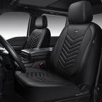 CAR PASS 3D Foam Mesh Leather Car Seat Covers Front Seats, Breathable Two Front Seat Cover for Cars, Comfortable Universal Fi