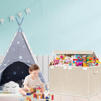 VERONLY Large Toy Box Chest Storage with Lid - Collapsible Kids Toys Boxes Organizer Bins Baskets with Handles for Boys, Girl