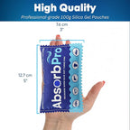 Rechargeable Dehumidifier Bag 3-Pack - 100g Reusable Moisture Absorbers - Silica Gel Packets for Bins, Totes, Gun Safe, Food