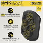 Scosche MXWDL Magnetic Cell Phone Holders for Your Car Dash/Windshield, Suction Cup Phone Holder Car Mount with Extra Strong Magnet, Thick Metal Plate Compatible with iPhone, Samsung and More, 2 Pack