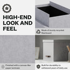 Bigso John Desktop File Box - Storage Solution and Document Organizer for Important Paperwork - Durable Hanging File Box with