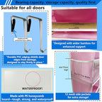 over the door organizer, Solid Bamboo Board (Not Plastic!) 6-Tier Heavy Duty 75LB, 12 Side Pockets, 3 Reinforced Hooks & Anti
