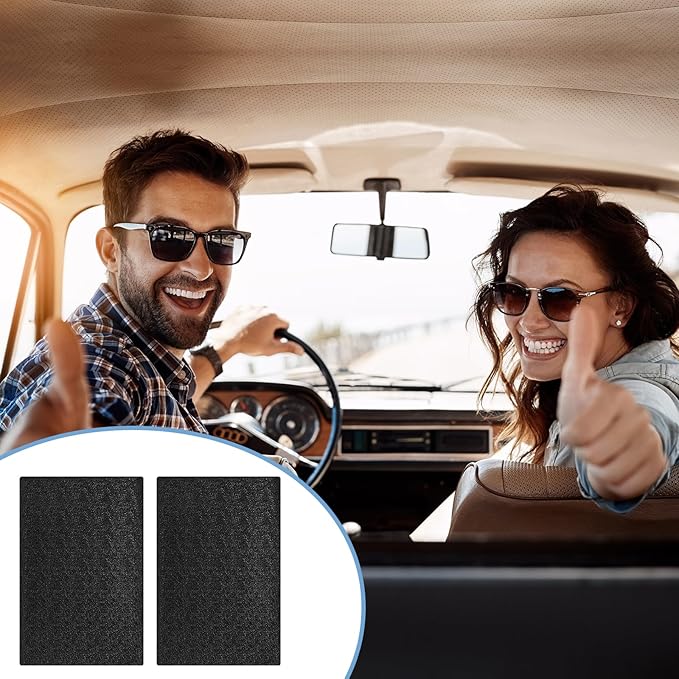 AceOrbit 4 Pcs Extra Large Car Non-Slip Sticky Dashboard Pad 11"x7" Universal PU Sticky Dash Mat for Phones Sunglasses Keys A