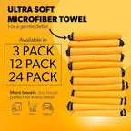 Chemical Guys Professional Grade Premium Microfiber Towels for Cars, Gold, 16" x 16", Ultra-Soft and Scratch-Free Car Detaili
