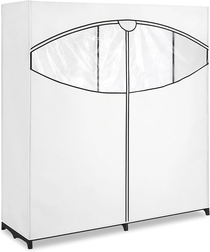 Whitmor 60-inch Extra-Wide Clothes Closet, 60” with White Cover