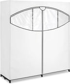 Whitmor 60-inch Extra-Wide Clothes Closet, 60” with White Cover