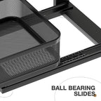 2 Pack Under Sink Organizer With Next-Gen Ball-Bearing Slides,2-Tier Precision Mesh Pull Out Cabinet Shelf Storage for Bathro