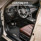 YITAMOTOR Floor Mats for 2016-2022 Honda HRV, Custom Fit All Weather HR-V Floor Liners Thickened TPR Rubber Mat 2016 2017 2018 2019 2020 2021 2022 Honda HRV Accessories,1st & 2nd Row, Black