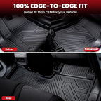 LASFIT Floor Mats & Backrest Mats & Cargo Mat for Hyundai Palisade 7/8 Seats 2026 (Only Fit Hybrid, Not Fit Gas), All Weather TPE Custom Fit Floor Liners Full Set Car Mats Accessoires, Black