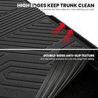 LASFIT Cargo Mat with Backrest Mat for Honda Pilot 2016-2026, Split & One-Piece Foldable Seating TPE Custom Fit Trunk Mat Cargo Liner with Seatback Mat Accessories, Black