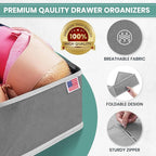 RFAQK 18 Pack Drawer Organizer Clothes-3 Sizes Dresser Organizer for Underwear Closet, Baby Clothes Organizer for Wardrobe-Fo