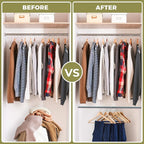 Hanging Closet Rod, 17-29In Adjustable Width and Up to 37In Height Adjustable Closet Rod Extender, Double Closet Rods Hanging