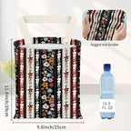 Car Garbage Can, Seat Back Hanging Cute Car Trash Can Bag, Car Organizer and Storage Bag for Travelling, Outdoor Colorful Boho Flower Stripe