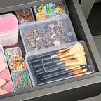 28 Pack Mixed Sizes Rectangular Mini Plastic Containers Clear Plastic Storage Boxes with Hinged Lids and Labels Empty Beads O