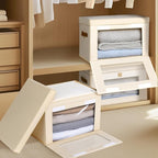 Homsorout Collapsible Storage Bins - Large Closet Organizer with Handles & Window, Decorative Storage Boxes, Fabric Container