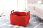 Minoisome Storage Basket Felt Storage Bin Collapsible& Convenient Box Organizer with Carry Handles for Office Bedroom Closet 