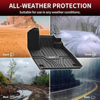 LASFIT Floor Mats for Honda Pilot 2023 2024 2025 2026 (7&8 Seats), All Weather Custom Fit TPE Odorless Anti-Slip Floor Liner 1st & 2nd & 3rd Row, Black