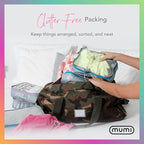 MUMI Packing Cubes - 5 Compression Packing Cubes for Travel, Luggage Organizer Bags for Suitcases, Carry-On, Duffle or Backpa