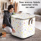 Clothes Storage Bag, Non-Woven Clothes Quilt Foldable Storage Bag, Multipurpose Large Capacity Lightweight Portable Wardrobe 