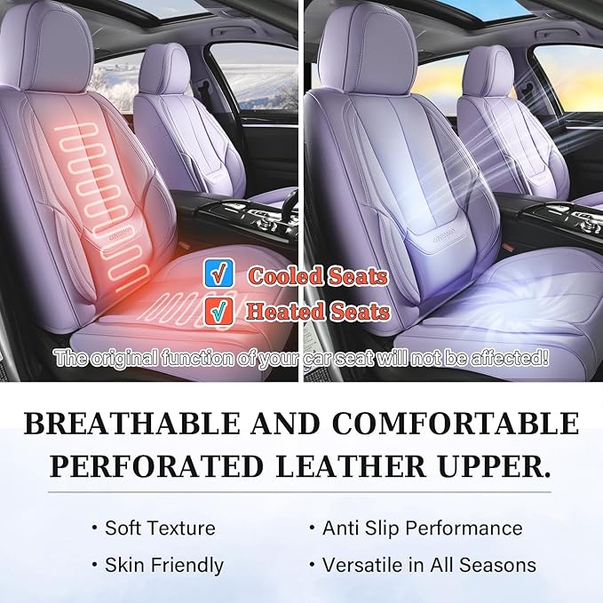 Coverado Seat Covers, Car Seat Covers Front Seats, Car Seat Cover, Car Seat Protector Waterproof, Car Seat Cushion Nappa Leat