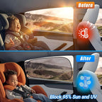 ZATOOTO Tesla Model Y Window Shades for Rear Window - Car Window Covers Transparent Static Cling Film | Blocks 90% UV & Heat | No Adhesive, Easy Install | Enhanced Visibility, Interior Protection