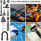 Car Vacuum Cleaner High Power - 22000PA Portable Cars Vacuum 4 in 1 Compressed Air Duster & Air Blower & Pump Hand Held Vacuu