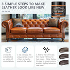 Leather Recoloring Balm, Leather Repair Kit for Furniture, Leather Paint, Leather Dye, Scratch Repair, Stain Remover, Restore