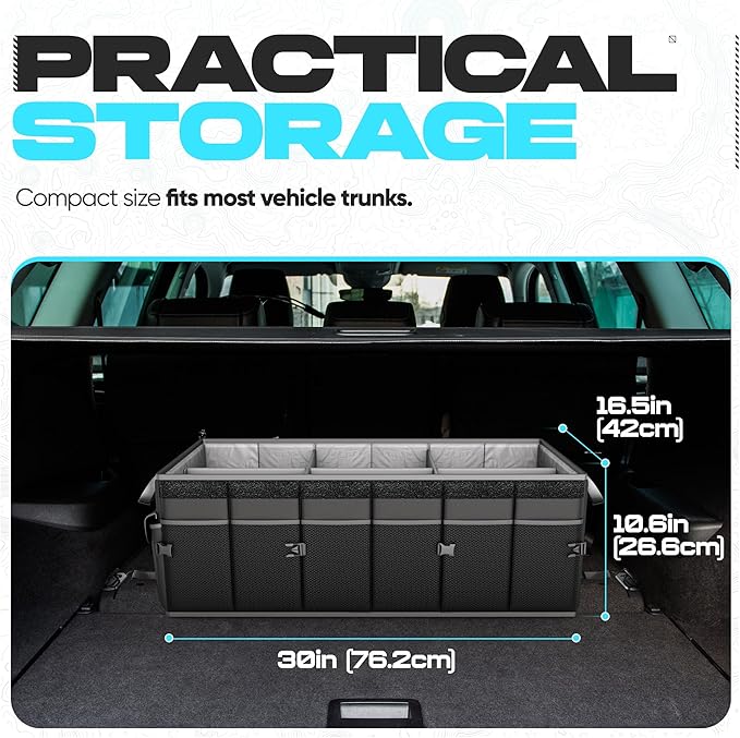 FORTEM Trunk Organizer For SUV Car Trunk Organizer, Foldable Storage, Car Accessories for Women Men, Collapsible Bag, Perfect C