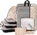 U+U 8 Set Compression Packing Cubes - Ultralight Travel Organizers with Laundry Bag and Cosmetic Bag, Space-Saving Suitcase O