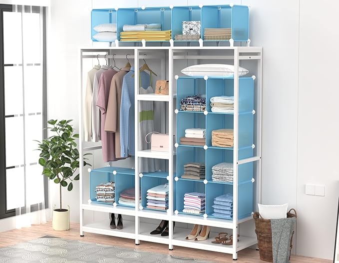 HOMIDEC Closet Organizer, 12-Cube Closet Organizers and Storage, Cube Storage Organizer for Kids, Closet, Bedroom, Bathroom, 