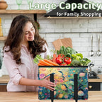 Reusable Grocery Bag, Foldable Large Shopping Tote Bag for Groceries Kitchen Picnic Car Trunk