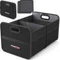 FORTEM Car Trunk Organizer, Collapsible Two Compartment Organizer, Foldable SUV & Truck Storage for Car Accessories for