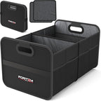 FORTEM Car Trunk Organizer, Collapsible Two Compartment Organizer, Foldable SUV & Truck Storage for Car Accessories for