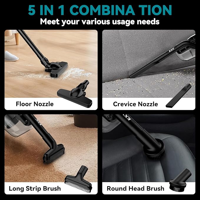 Cordless Vacuum for Makita 18V Battery, 5 in 1 Handheld Electric Vacuum Cleaner with 500W Powerful Motor, 46 CFM Portable Han