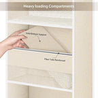 Univivi 6-Shelf Over Door Hanging Organizer Fabric Baby Door Storage with 5 Extra Large Capacity Pockets Behind the Door Hang