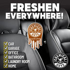 Chemical Guys Hanging Air Fresheners - Leather Scent for Cars, Trucks, SUVs, RVs, Home, Office, Work, Dorm Room, & More - 12 