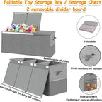 Extra Large Toy Box Chest with Lid, Kids Toy Storage Organizer for Boys Girls, Big Toy Bin Basket Extra Large Toy Storage Box