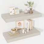 24 Inch Floating Shelves, 12" Deep Floating Shelf Wall Mounted, 24" Wall Shelves, Rustic Deep Bookshelf, Extra Deeper & Thick