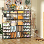 Kottwca 4 Row 10 Tier Large Shoe Rack Organizer for Closet Entryway, 72-80 Pair Shoe Boot Storage Rack, Metal Shoe Shelf Big 