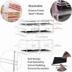 Cq acrylic Clear Acrylic Organizers Countertop,6 Drawers Stackable Storage Bins,Cute Clear Storage Bins for Vanity Jewelry,Ha