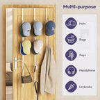 SWTYMIKI Over Door Hat Organizer - 3 Packs Metal Hanging Hat Rack with 12 Hooks Design, Baseball Cap Hanger Organizer Storage