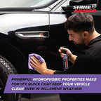 Car Wax Spray and Ceramic Coating for Cars - 3 in 1 Waterless Car Wash and Detailing - Quick Effect Coating Agent for Car - High Gloss Car Coating Spray, Shiny Car Stuff by Shine Armor - 8FlOz