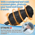 Acostop Snow Brush & Ice Scraper for Car Windshield with Glove - 16.5"-23" Extendable Snow Scraper Long Handle Brush Warm Glove Kit for Remove Quickly Automotive/Cars/Trucks/SUVs