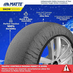 Auto Snow Socks for Tires, Emergency Snow Traction for Vehicles Safe Travel on Ice, Frost, Snow, Extra Durable Snow Chains Eq