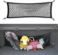 Double-Layer Trunk Cargo Elastic Net for SUV, 35x11 Stretch to 65x25 for Car Organizer Heavy Duty with Hooks