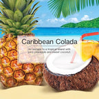 LITTLE TREES Car Air Freshener Vent Wrap Provides Long-Lasting Scent, Invisibly Fresh. Caribbean Colada, 16 count, 4-Packs